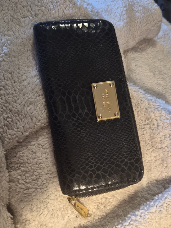 Michael Kors Handbags - Michael Kors black snakeskin wallet